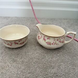 Floral Cream and Sugar set Alfred meakin harmony rose